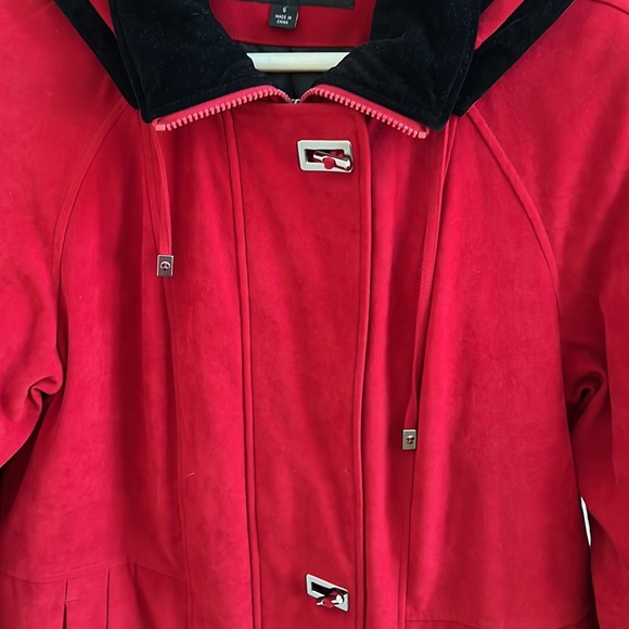 Fleet Street Red Suede Winter Jacket Size Small - Picture 3 of 10